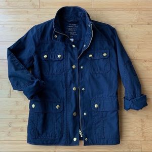 J.Crew Relaxed Boyfriend Field Jacket - Navy